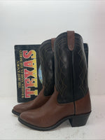 New Men’s Brown Texas Brand Cowboy Boots. 5101 9.5 9 1/2 D. 7-63