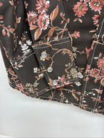 New Women’s Dickson Jenkins Floral Long Sleeve Pearl Snap Size 36 MM-49