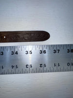 New Brown Genuine Leather Tooled 30” Belt #K4 JJ-141