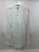 New Classix White Long Sleeve Button Up English Shirt XL AA-49