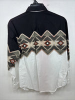 New Women’s Brooks & Dunn Western Design Long Sleeve Button Up Medium YY-113