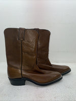 New Men’s Brown Justin Cowboy Boots. 3826 8.5 8 1/2 D. 3-93