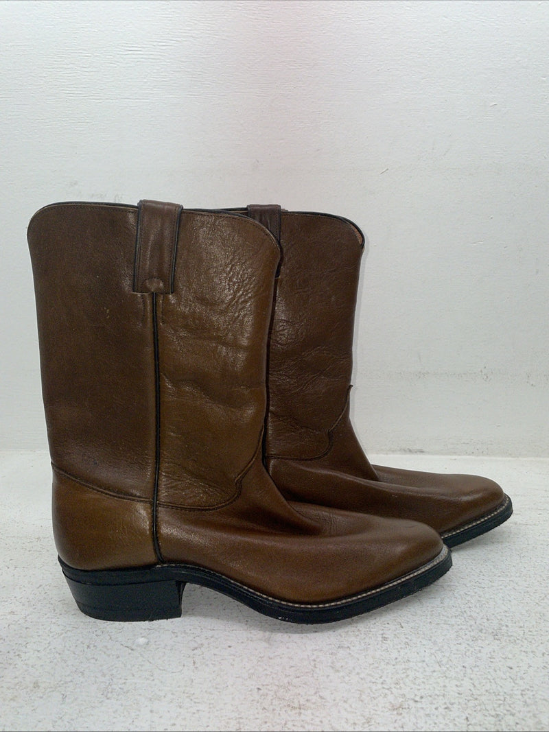 New Men’s Brown Justin Cowboy Boots. 3826 8.5 8 1/2 D. 3-93