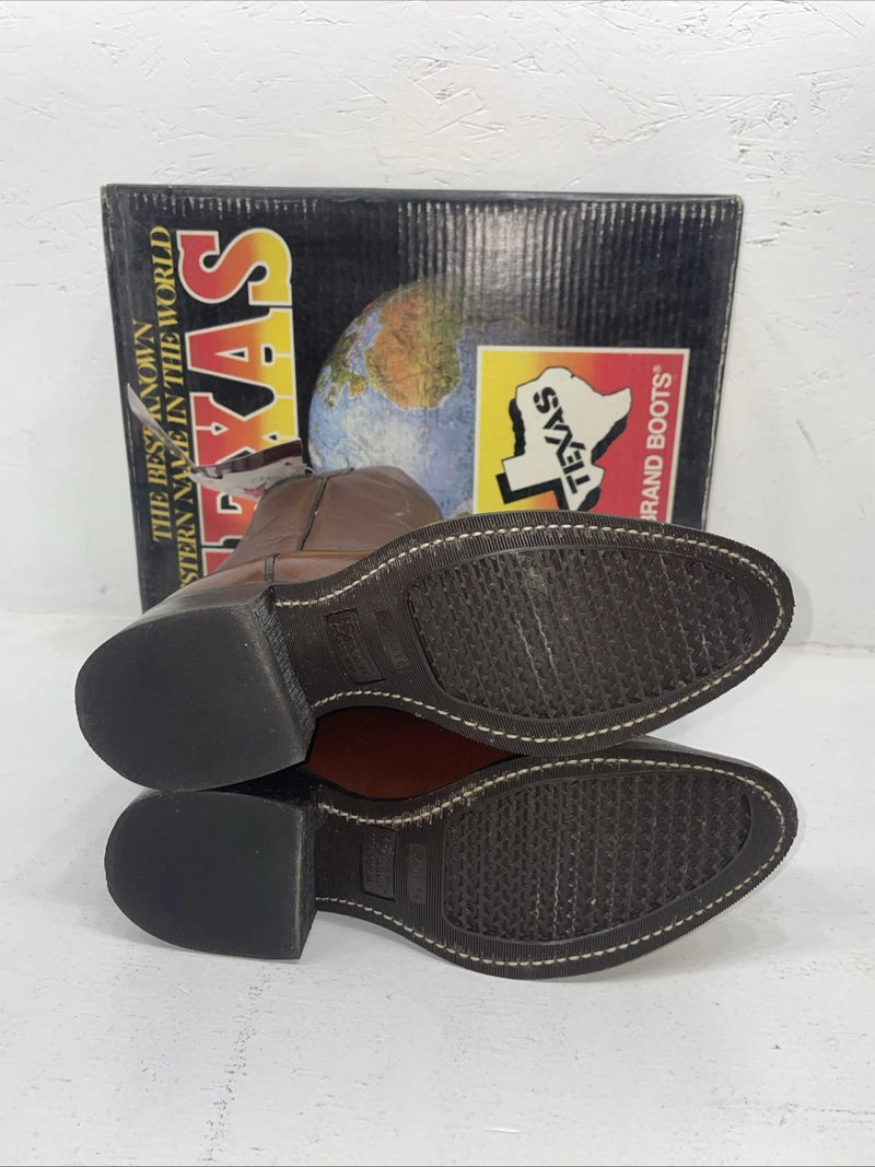 New Men’s Brown Texas Brand Cowboy Boots. 8311 8 D. 2-34