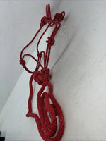 New Tough Red 1 Poly Rope Halter And 8” Lead Rope #50-1010 G-505