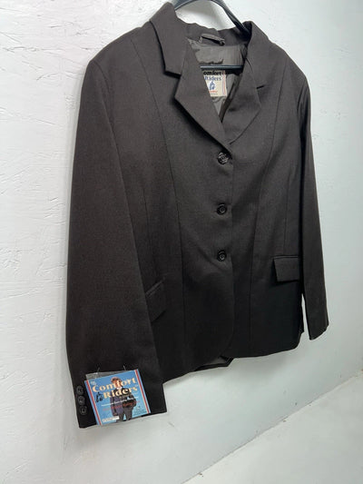 New Women’s Comfort Riders Brown Hunt Meister Riding Coat 18R FF-600