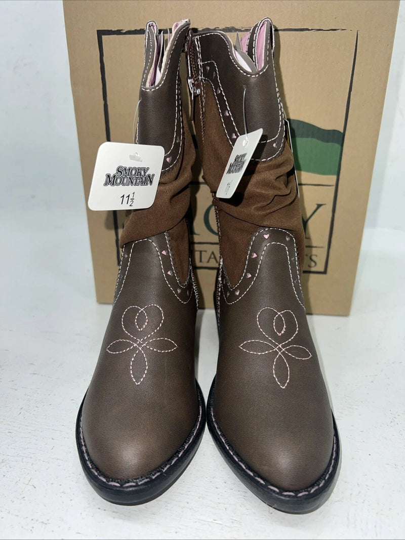 New Children’s Brown Smoky Mountain Cowboy Boots. 1122C 11.5 11 1/2 . 24-92