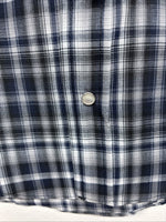 New Kids ELY Cattleman Black Plaid Long Sleeve Pearl Snap Size 5 DD-149