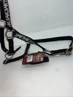 New Tough 1 Black Silver Nylon Star Full Horse Halter #50-2031 3C-7