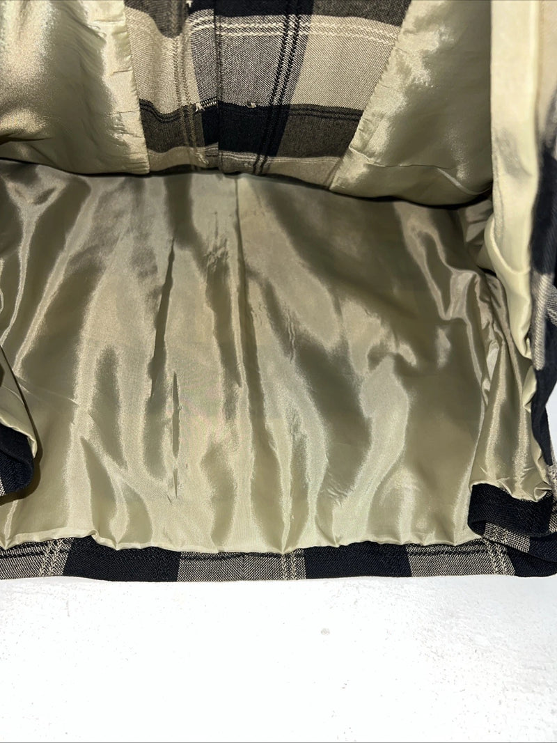 New Women’s Atrium Tan Plaid Jacket 14w H-608