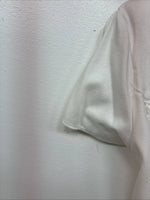 New Women’s Demum Jeans White Short Sleeve Button Up Shirt Medium YY-87