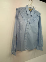 New Women’s Blue Ely Long Sleeve Pearl Snap Shirt M #14119 3B-22