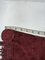 New Burgundy Congress Leather Show Chaps Adjustable Waist 31” N-23