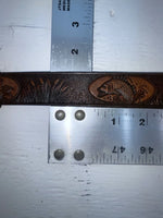 New Brown Genuine Leather Double S Tooled Fish 26” Belt #3012802 JJ-145