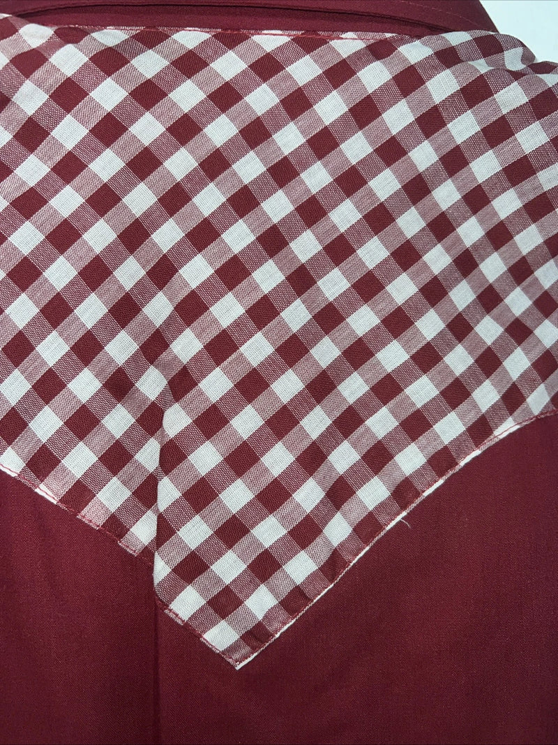 New Men’s Red Karman Western Wear Pearl Snap Shirt. 14.5 X 34 Small A-175