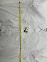 New Men’s ELY Cattleman White Long Sleeve Pearl Snap 16.5 X 36 Large X-105