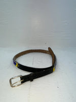 New Black Genuine Leather Beaded 30” Belt NN-9