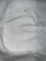 New Men’s White Cambrai Short Sleeve English Riding Shirt. Small G-37