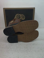 New Youth Brown DBL Barrel Cowboy Boots. 4475202 4.5 4 1/2. 22-51