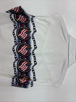 New Women’s Cumberland White Designed Short Sleeve Pearl Snap MM-70