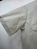 New Men’s White Horse Yellow Stripe Short Sleeve Pearl Snap Large CC-45