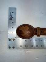 New Brown Genuine Leather Eagle Tooled 34” Belt #WS641 Z-139