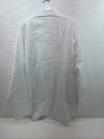 New Men’s ELY Cattleman White Stripe Long Sleeve Pearl Snap 18.5 X 35 2XL F-64