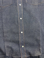 New Men’s Denim Karman Western Wear Pearl Snap Shirt. 15 X 33 Medium A-170