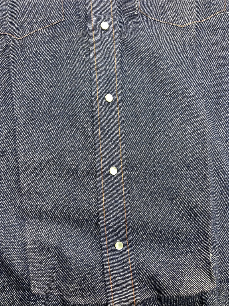 New Men’s Denim Karman Western Wear Pearl Snap Shirt. 15 X 33 Medium A-170