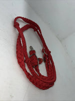 New Tough 1 Red Nylon Braided Reins #54-921 Y-18