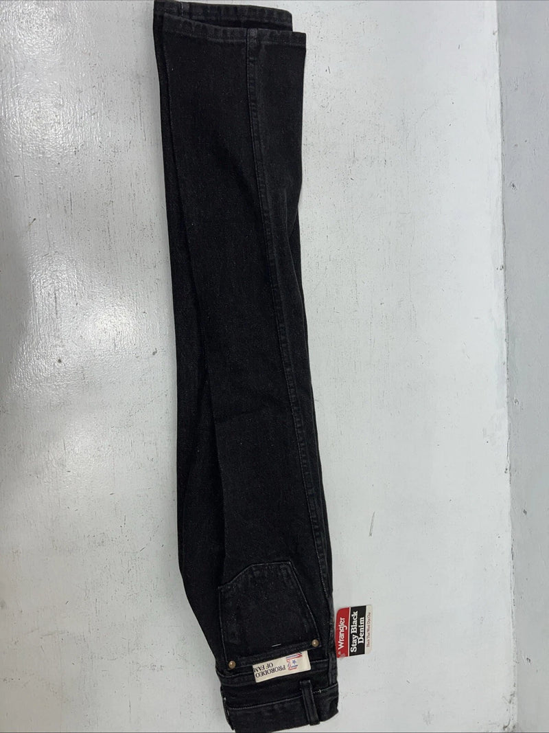 New Boys Black Wrangler Pro Rodeo Cowboy Cut Denim Jeans. 11/23 1/2 C-4
