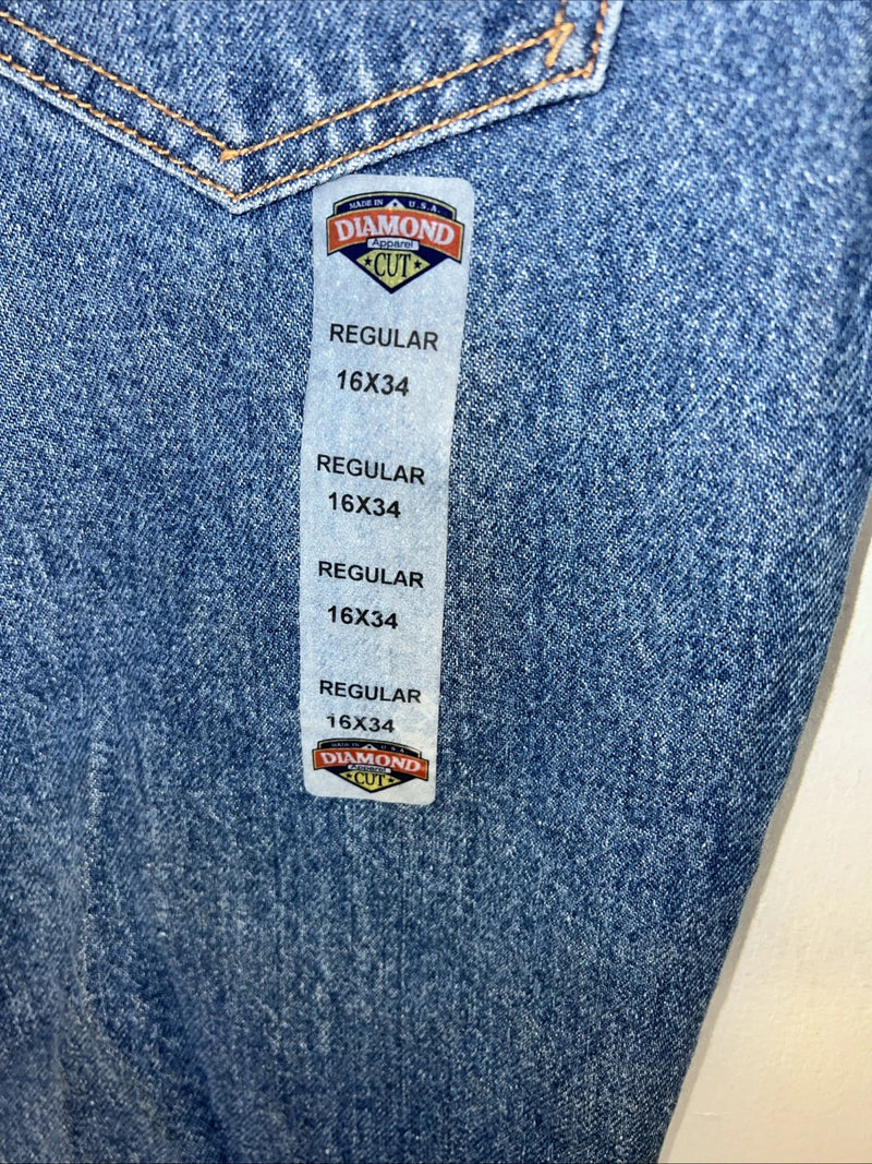 New Women’s Diamond Cut Regular Fit Denim Jeans. 16x34 K-16