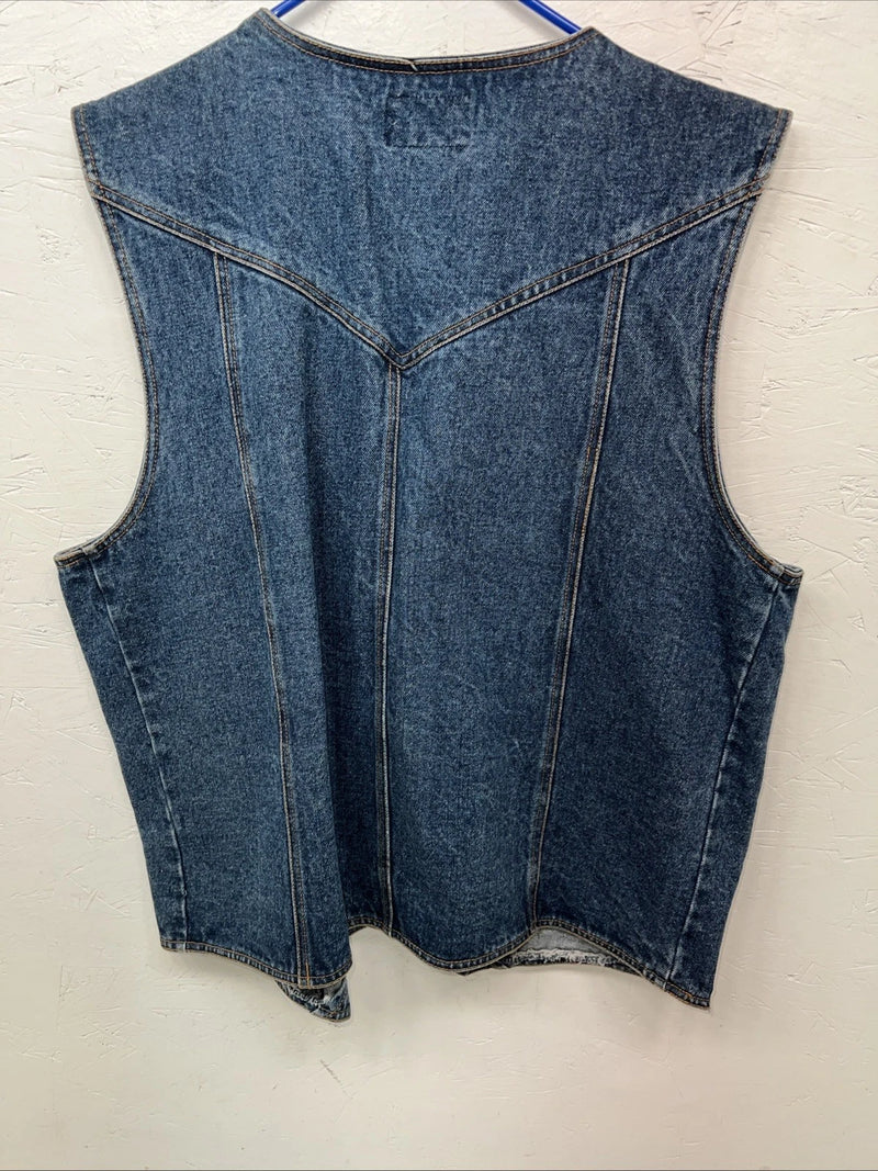 New Men’s ELY Cattleman Denim Vest XL #241104 L-604