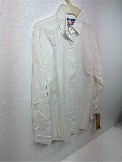 New Women’s Cricket Creek White Long Sleeve Button Up Small LL-35
