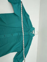 New Women’s Green Chaplin Long Sleeve Button Up Shirt M 3B-45