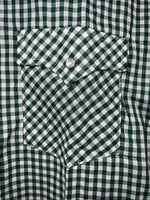 New men’s Western Shirt Works Green Pearl Snap Short Sleeve 14.5 Small A-181