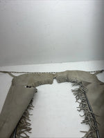 NOS Tan Medium Show Chaps With Fringe Adjustable Waist 43” L-42