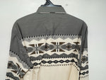 New Men’s Grey Aztec Panhandle Slim Long Sleeve Button Up Shirt S #DS3260 3B-94