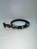 New Blue Genuine Leather Chambers 34” Belt Z-142