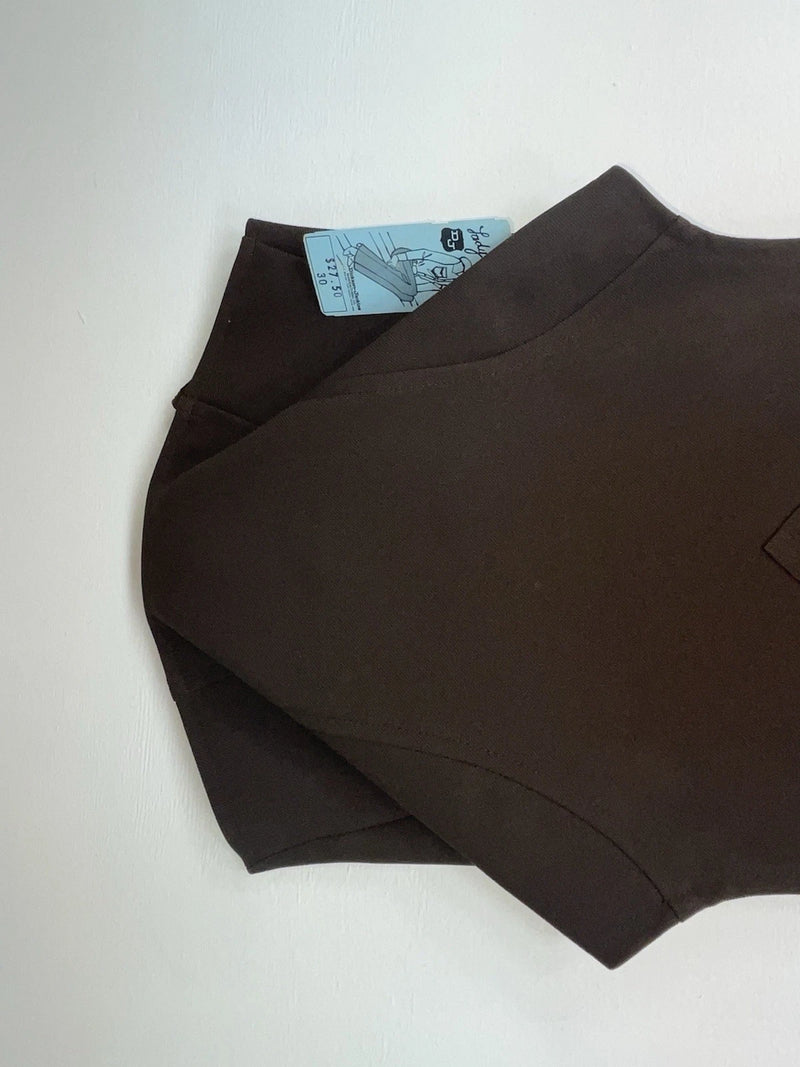 New Women’s Brown Dickson Jenkins Cut Off Button Up Vest #7953 3B-62