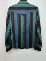 New Women’s HbarC California Ranchwear Multicolor Long Sleeve Button Up S 3C-43