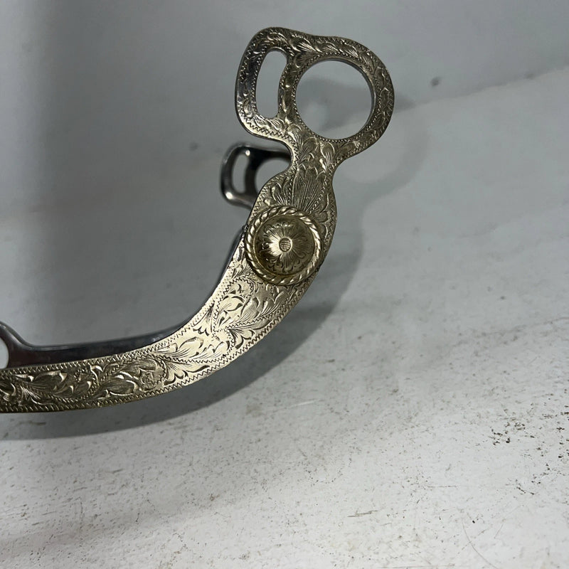 New Congress Leather Aluminum Tooled Show Port Bit LLL-22