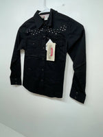 New Women’s Black Cumberland Outfitters Long Sleeve Button Up Shirt S 3B-109
