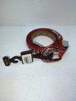 New Red Genuine Leather Nocona Silver Bling S Belt #N1330998 Z-82