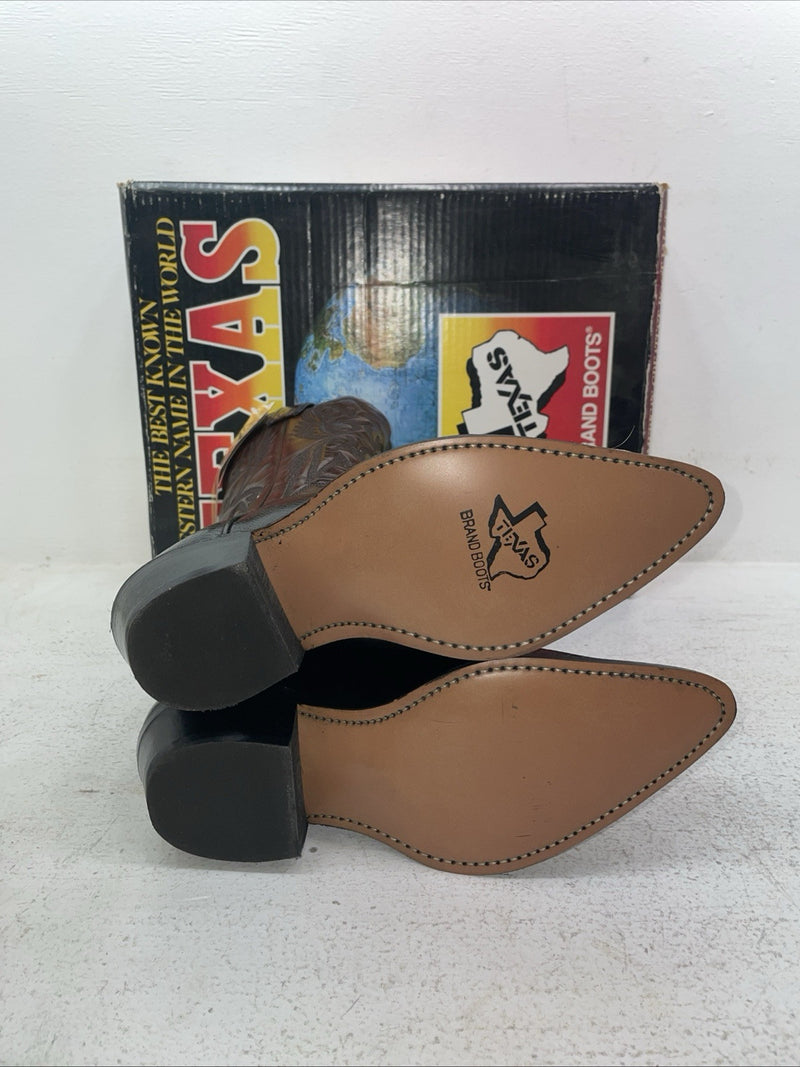New Men’s Brown Texas Brand Cowboy Boots. 7230 7 E E. 1-48