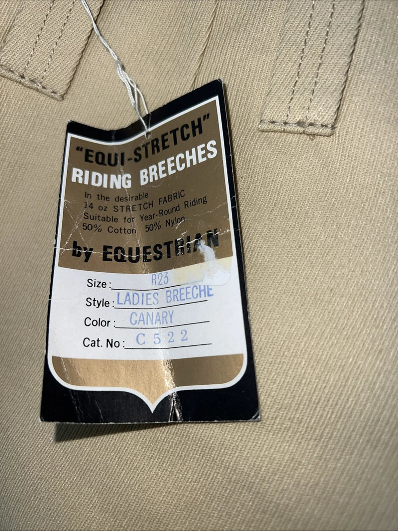 New Women’s Tan Equestrian Equi-stretch English Breeches 23 R C 522 C-40
