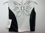 New Women’s 1849 Authentic Ranchwear White Black Western Show Vest XXS H-600