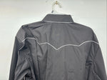 New Women’s White Horse Black Design Long Sleeve Pearl Snap XL II-25