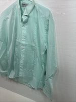 New Wayne Scott Blue Long Sleeve Button Up English Shirt Medium X-84