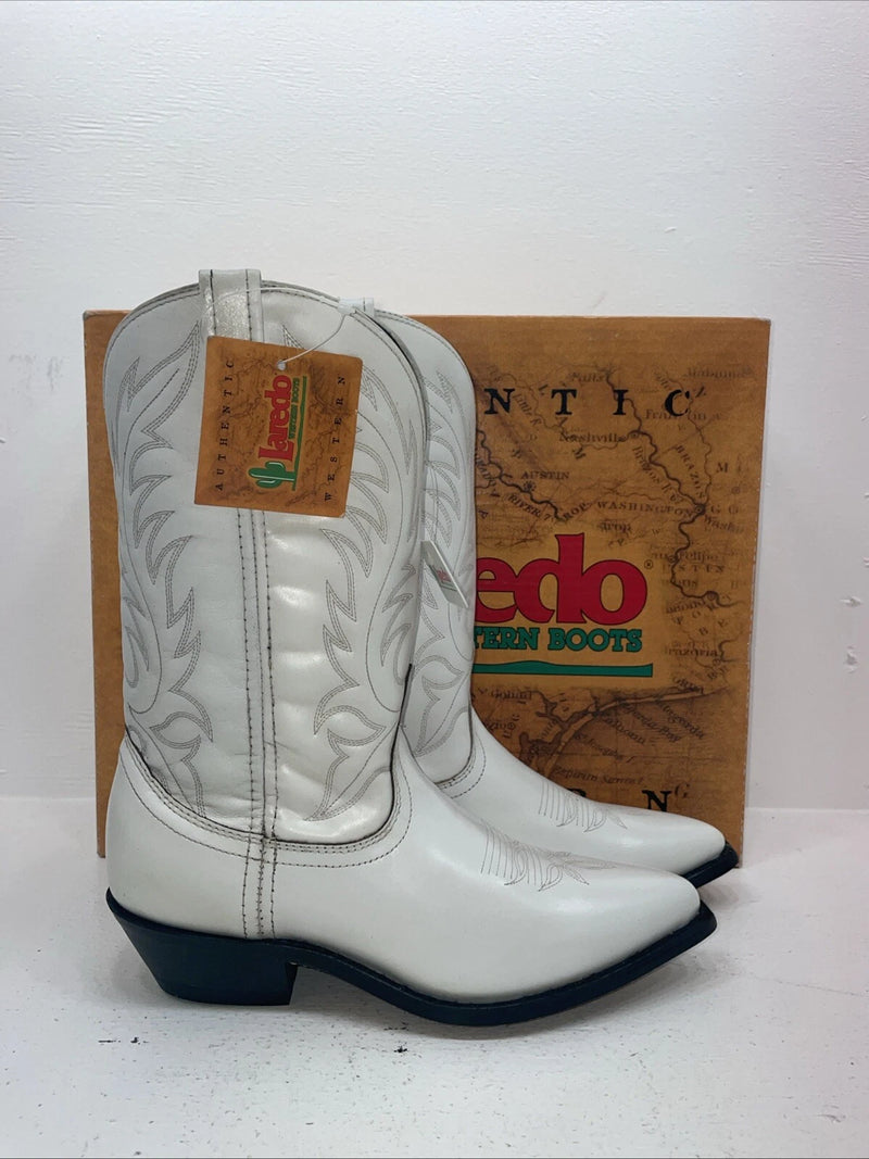 New Women’s White Laredo Cowboy Boots. 5743 8.5 8 1/2 M. 16-102